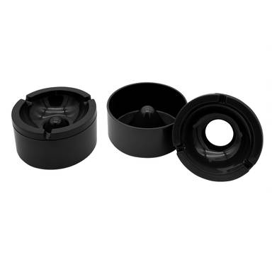 Windproof ashtray 100 x 50 mm - Black