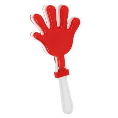 Mini-Klatschhand - Weiß, rot