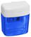 Taille-crayon double avec réservoir - Bleu-transparent, blanc