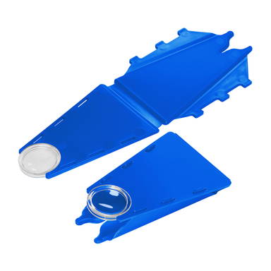 Opvouwbare tekenverwijderaar met loep - Blauw