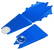 Opvouwbare tekenverwijderaar met loep - Blauw