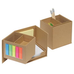 Ausklappbare Memobox aus Karton 103 x 89 x 103 mm