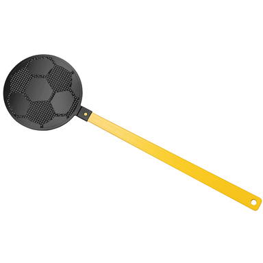 Vliegenmepper voetbal - Geel, zwart