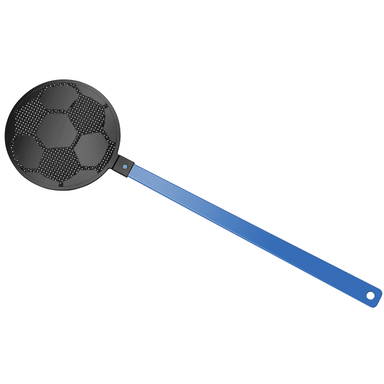 Vliegenmepper voetbal - Blauw, zwart