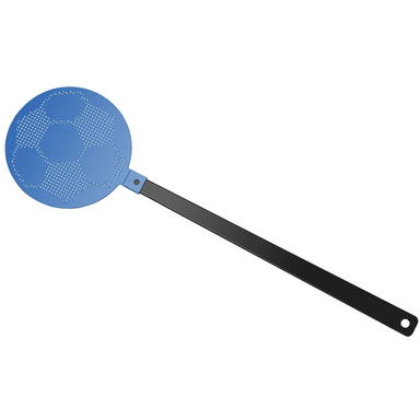 Vliegenmepper voetbal - Zwart, blauw