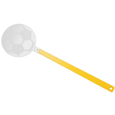 Vliegenmepper voetbal - Geel, wit