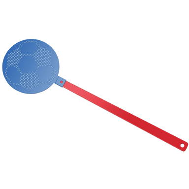 Vliegenmepper voetbal - Rood, blauw