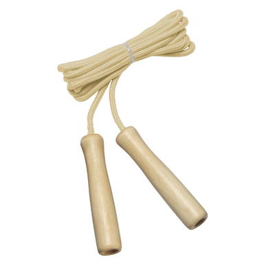 Corde à sauter avec poignées en bois - Beige, beige