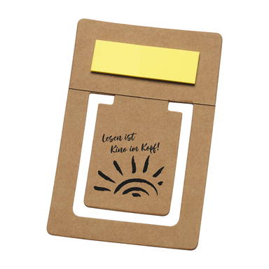Mini-marque-page avec feuillets mémo adhésifs - Beige