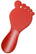 Schoenlepel voet - Rood