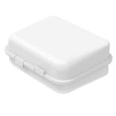Kunststof luchbox met scheiding 18 x 15 x 7 cm - Wit, wit