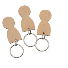 Einkaufswagenchip aus Holz