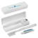 Travel toothbrush with toothpaste and dental floss - White