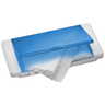Wit, blauw-transparant
