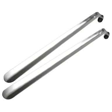 Metalen extra lange schoenlepel - Zilver