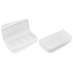 Pill organizer 4 compartments easy to open 82 x 46 x 17 mm