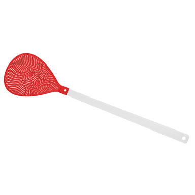 Ovale vliegenmepper - Wit, rood