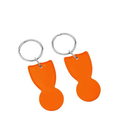 Einkaufswagenchip aus Kunststoff - Orange