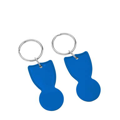 Einkaufswagenchip aus Kunststoff - Blau