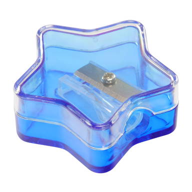 Puntenslijper ster - Blauw-transparant, glashelder