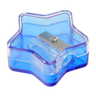 Blauw-transparant, glashelder