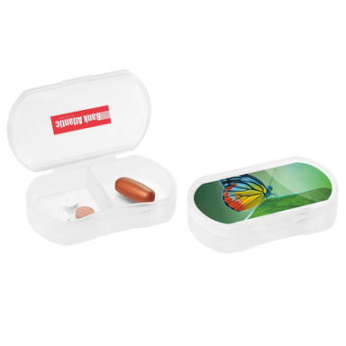 Pillendose 58 x 36 x 13 mm - Mattglas transparent