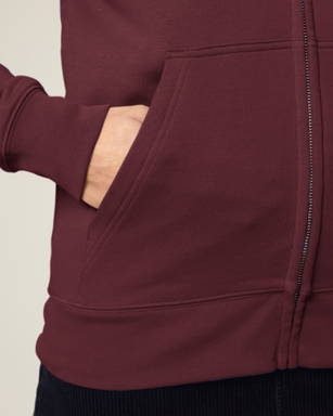 Felpa con zip Stanley/Stella Connector 2.0 - Borgogna