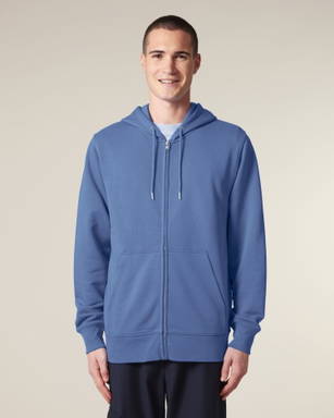 Felpa con zip Stanley/Stella Connector 2.0 - Blu brillante
