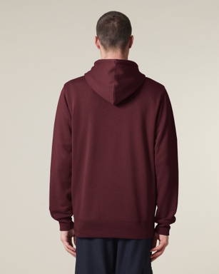 Felpa con zip Stanley/Stella Connector 2.0 - Borgogna