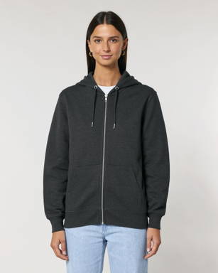 Stanley/Stella Cultivator 2.0 hoodie with zipper - Dark heather grey