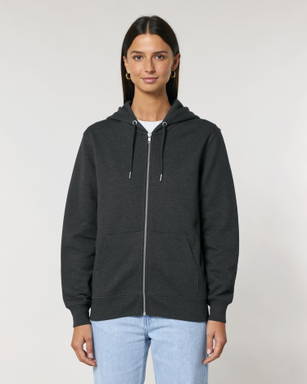 Stanley/Stella Cultivator 2.0 sudadera con cremallera - Gris oscuro jaspeado