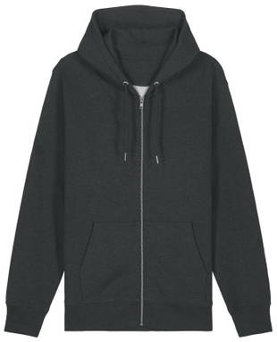Stanley/Stella Cultivator 2.0 hoodie with zipper - Dark heather grey