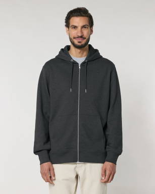 Stanley/Stella Cultivator 2.0 sudadera con cremallera - Gris oscuro jaspeado