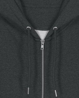 Stanley/Stella Cultivator 2.0 hoodie with zipper - Dark heather grey