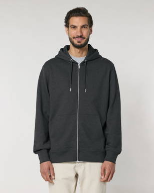 Stanley/Stella Cultivator 2.0 hoodie with zipper - Dark heather grey