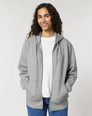 Stanley/Stella Cultivator 2.0 hoodie with zipper - Heather grey