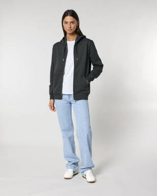 Stanley/Stella Cultivator 2.0 hoodie with zipper - Dark heather grey