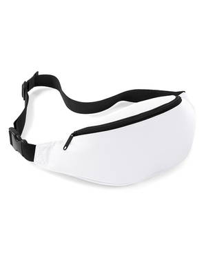 Polyester waist bag 38 x 14 x 8 cm - White