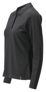 Mascot Crossover Women's Polo Shirt with Long Sleeves 26093 - Deep Black