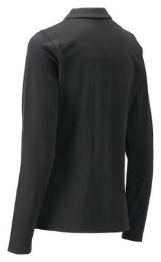 Mascot Crossover Women's Polo Shirt with Long Sleeves 26093 - Deep Black