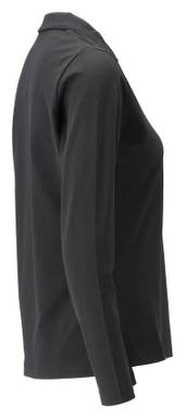 Mascot Crossover Women's Polo Shirt with Long Sleeves 26093 - Deep Black