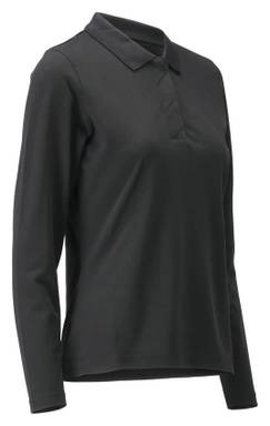 Mascot Crossover Women's Polo Shirt with Long Sleeves 26093 - Deep Black
