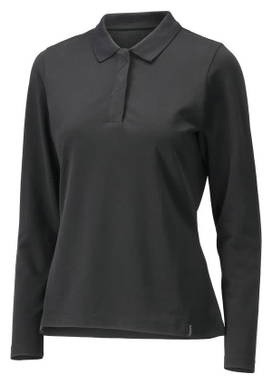 Mascot Crossover Women's Polo Shirt with Long Sleeves 26093 - Deep Black