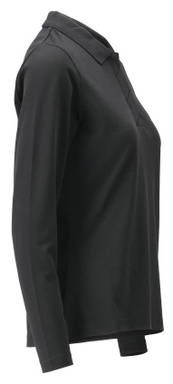 Mascot Crossover Women's Polo Shirt with Long Sleeves 26093 - Deep Black
