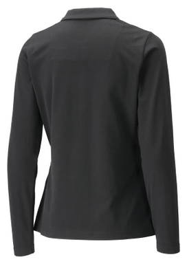 Mascot Crossover Women's Polo Shirt with Long Sleeves 26093 - Deep Black