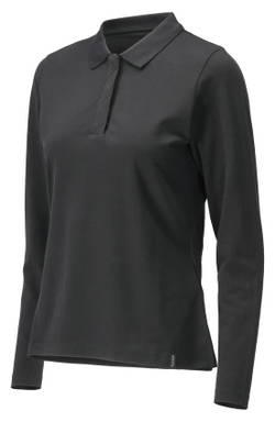 Mascot Crossover Women's Polo Shirt with Long Sleeves 26093 - Deep Black