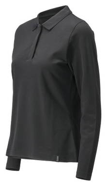 Mascot Crossover Women's Polo Shirt with Long Sleeves 26093 - Deep Black