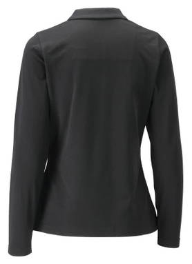 Mascot Crossover Women's Polo Shirt with Long Sleeves 26093 - Deep Black