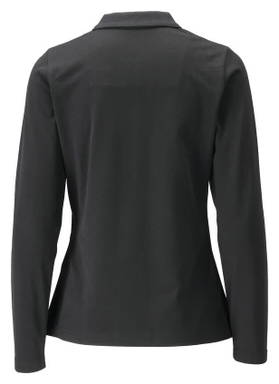 Mascot Crossover Women's Polo Shirt with Long Sleeves 26093 - Deep Black