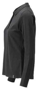 Mascot Crossover Women's Polo Shirt with Long Sleeves 26093 - Deep Black